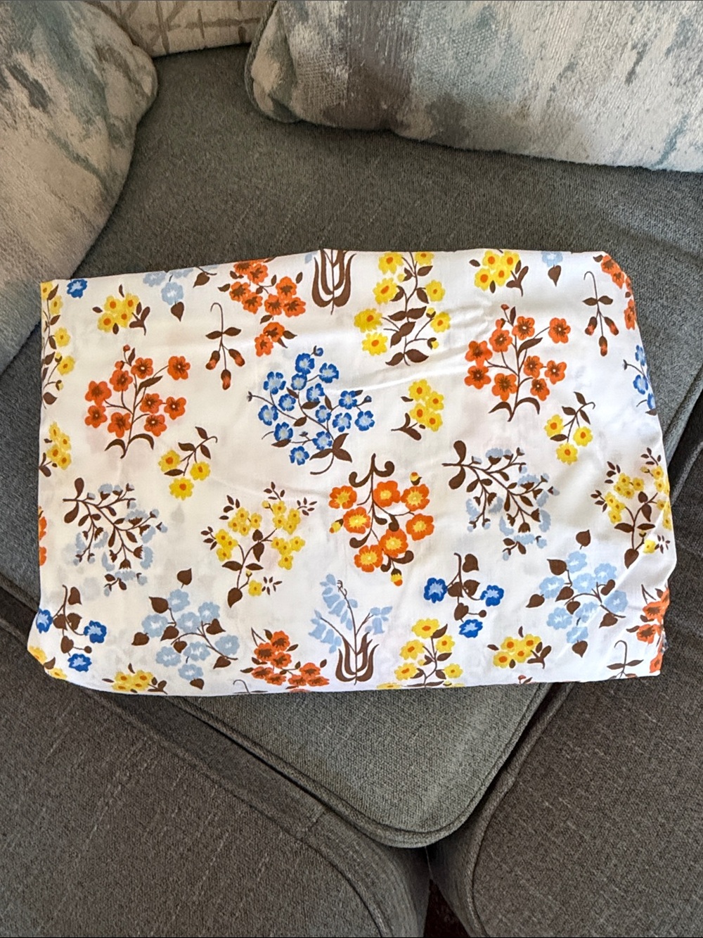 Vtg Sears "Country Fair Floral" Full fitted bed sheet